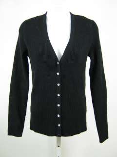 MICHAEL KORS Black Rhinestone Cardigan Sweater Sz L  