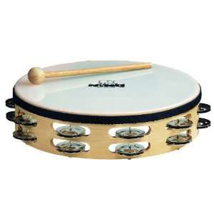   Meinl Nino Wood Double Row Tambourine (Standard) Musical Instruments