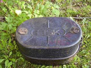 Vintage Heavily Used Lisk Roasting Pan.  