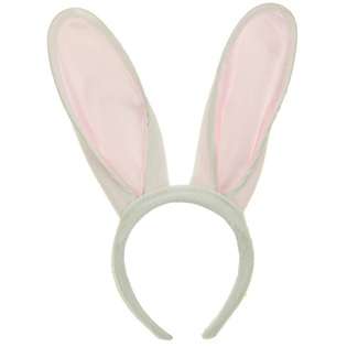 e4Hats Easter Bunny Ears Hat   White Pink 