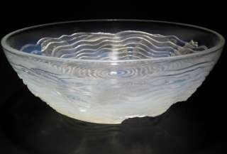 Rene Lalique Opalescent Glass Dauphins Bowl  
