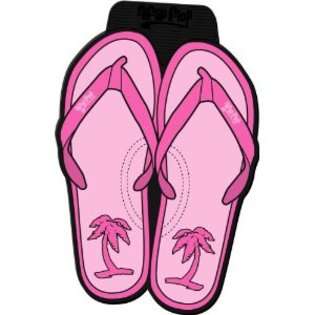 Plasticolor Giant Pink Palm Tree Flip Flops Style Universal Fit Molded 