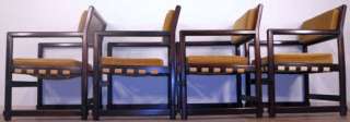Set of Dunbar Pull Up Arm Chairs Ed Wormley design rare mid century 