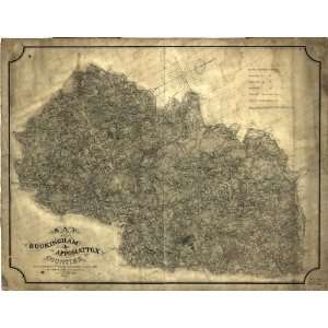 Map Map of Buckingham & Appomattox counties / surveyed under direction 