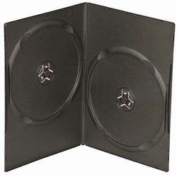 100 Standard Black Double CD DVD Case 14MM Movie Box  