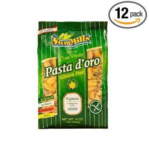 Sam Mills Pasta DOro Glutin Free Rigatoni, 1 Pound Bags (Pack of 12)
