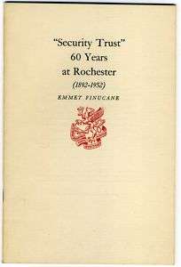 1952 history Security Trust Company ROCHESTER, NEW YORK  