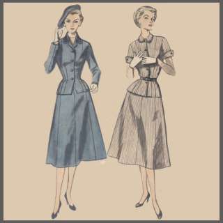 Vintage Sewing Pattern SIMPLICITY 4089 Skirt Suit 1950s  