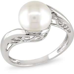  10k White Gold Cultured Freshwater Pearl Ring Jewelry
