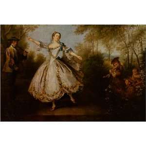  La Danseuse, Marie Anne Cuppi by Nicolas Lancret, 17 x 20 