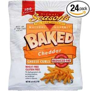   Seasons Baked Cheddar Cheese Curls, 0.75 Ounce Bags (Pack of 24