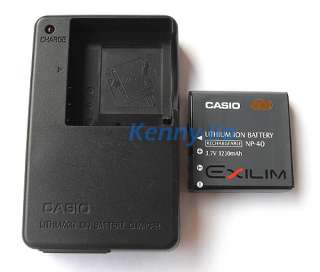 Casio NP 40 Battery + BC 31L Charger For Z850 Z400 Z1000 Z1200 Z200 