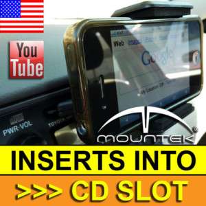HANDS FREE iPhone 4/3GS Car Mount CD Cell Phone Kit  
