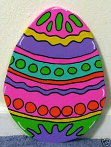 Small Vibrant Easter Egg Spring Yard Art Decoration  