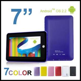 New 2G 7 Touchscreen MID Android 2.2 OS Tablet PC WiFi 3G 5 Colors 