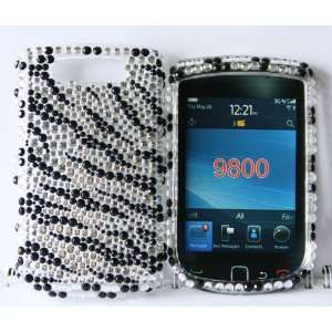 Ezmaret Blackberry Torch 9800 Rhinestone Bling Crystal Case Sliver 