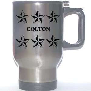  Personal Name Gift   COLTON Stainless Steel Mug (black 