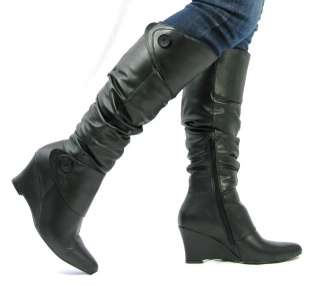   knee boots with a trendy button and ruched detail similar celebrity