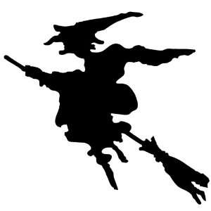  Witch Silhouette 3X3.25 Tim Holtz Red Rubber Stamp 
