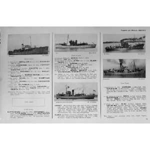   1953 54 Ships Coverley Bay Basset Sapphire Vulcan Dee
