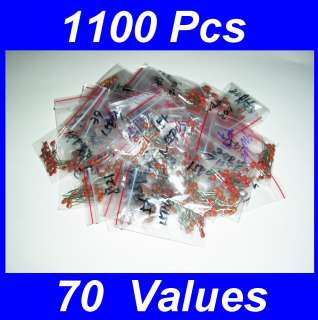 1100pcs Ceramic Capacitor Assortment 70 Values Kit 0.5pF~104pF  