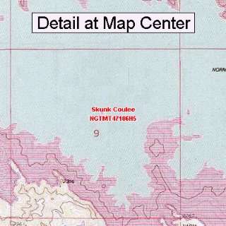 USGS Topographic Quadrangle Map   Skunk Coulee, Montana (Folded 