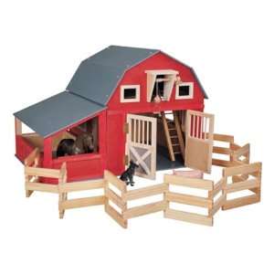  Maxim Enterprise Gable Barn with Sidestall   Red Toys 