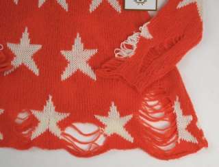 Wildfox Couture New Oversized SEEING STARS FREE LOVE RED Lennon 