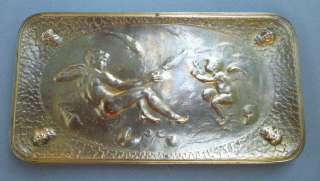 Levillain Bronze Signed Car Tray Dish French Antique  