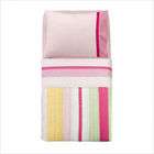 Bacati Girls Stripes and Plaids Decorative Pillows in Pink / Green 