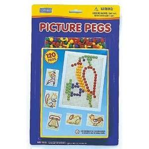  Megcos 1025 Mosaic Board With 120 Round Pegs Toys & Games