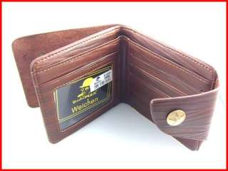   Coffee Brown PU Leather Zip Purse Wallet Coin ID Card Holder  