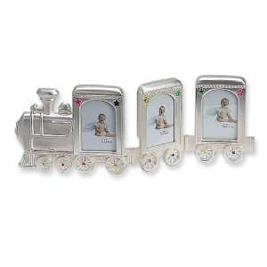  Silver plated Baby Train 3   2x3 Photo Frame Jewelry