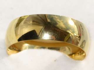   18KT YELLOW GOLD GPPLAIN WEDDING RING BAND STR194T WIDE 8MM  