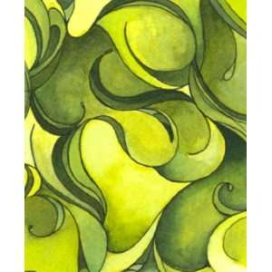  Clothworks Clematis Lime Swirls Companion Cotton Fabric 