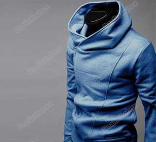 South Korea Mens Slim Fit Designed Hoodie Coat Jacket Sweatshirt 3 