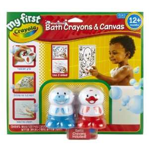   My First Crayola Dual Sided Bath Canvas and Crayon Set Toys & Games