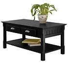 Traditional Rectangle Coffee Cocktail Table Black Color