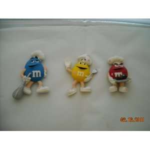   of 3 M&Ms Baking Kitchen Refrigerator Magnets New 