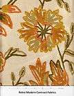 European Textiles Upholstery Fabric 8* yards Floral Crewel Melon $ 