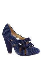 Seychelles In With the New Heel in Navy  Mod Retro Vintage Heels 