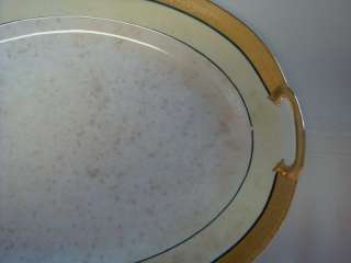 Lee Moore Large Vintage China Platter 22 Karat Gold Rim  