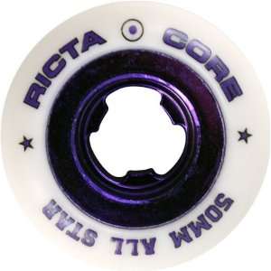  Ricta All Star 50mm White Purp Chrome Skate Wheels Sports 