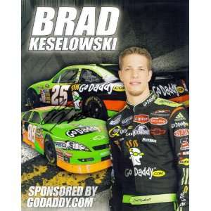  2009 Brad Keslowski #88 GoDaddy Hero Card SIGNED Sports 