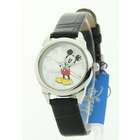 Disney Womens Mickey Mouse Black Croc look Strap Watch MCK659