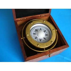  B24 BR48402 Brass Boxed Gimbled Compass