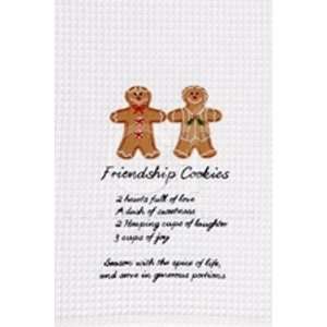   Kitchen Towel, Gingerbread Men with Friendship Recipe