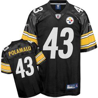 Troy Polamalu Jersey   Polamalu Pittsburgh Steelers Black #43 Replica 