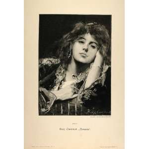   Woman Portrait Benjamin Constant   Original Print