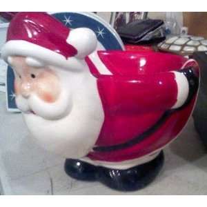  Santa Candy Dish / Holiday Nut Bowl / Ceramic Christmas 